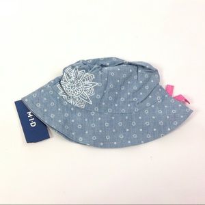 M.I.D. Girls Chambray Bucket Hat Size 2/4Y Blue